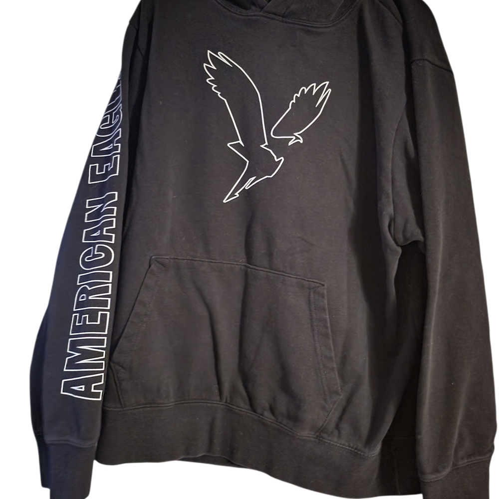 American Eagle Outfitters Black Graphic Hoodie - Picture 2 of 7